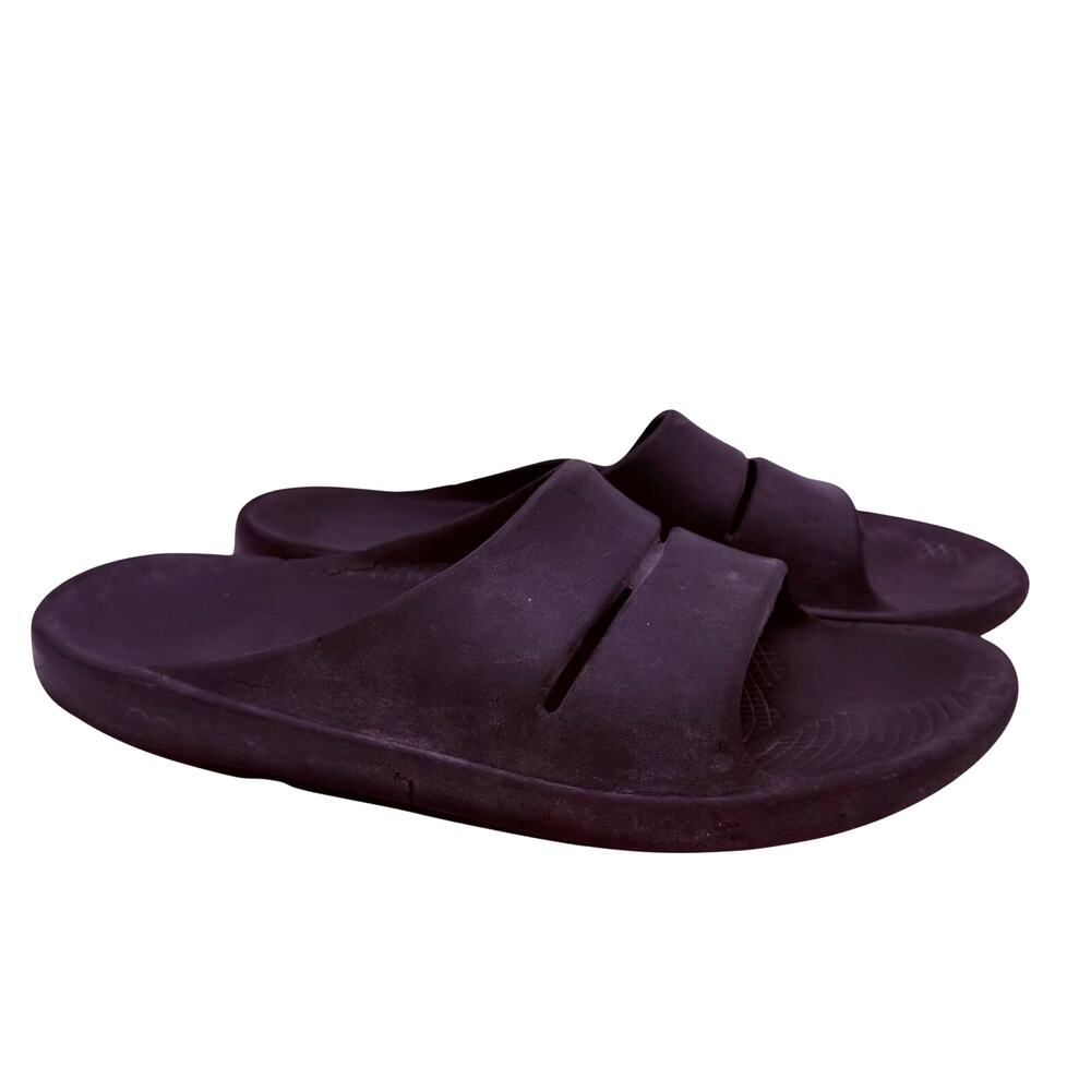 OOFOS Men's OOahh Recovery Black Slides Sandals Size 13